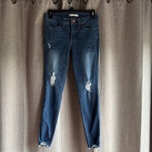 LC Lauren Conrad Women's Distressed Skinny Jeans - Blue Sz 4